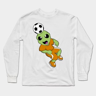 Alien at Soccer Sports Long Sleeve T-Shirt